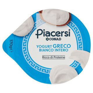 PIACERSI CONAD Yogurt Greco Bianco Intero 170 g - 8003170100145
