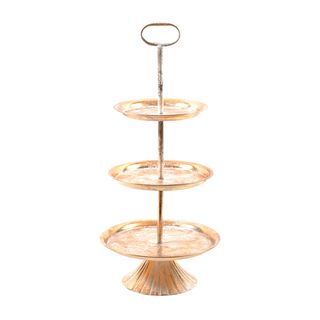 Alzatina 3 piani - in metallo, 35x75 cm