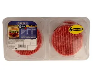 Burger Meat Mixta Vacuno-Cerdo Roler Bja. 6X80 Grs