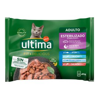Comida Gato Pescado Ultima Cat 4X85 Gr