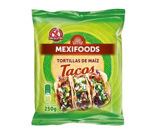 Tortillas de Maíz Mexifoods Tacos.10 Uds. 250 G..