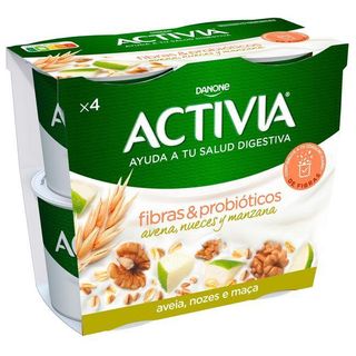 Bífidus Con Avena, Nueces Y Manzana Activia, Pack 4X115 Gr. (25899865)