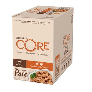 Wellness Core Adult Pollo Y Pavo En Paté Sobre Para Gatos 0.085Kg