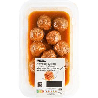 Albondigas Guisadas Eroski, Bandeja 550 Gr. (25565995)