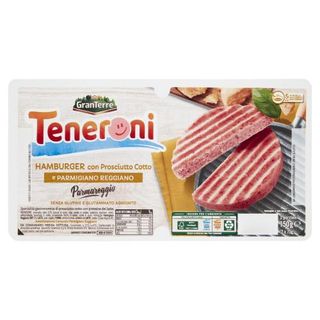 Teneroni Hamburger con Prosciutto Cotto e Parmigiano Reggiano 2 x 75 g