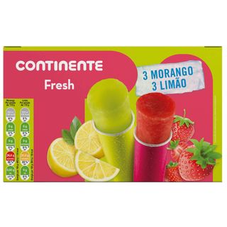 Gelado Fresh Limão e Morango Continente (emb. 6 un)