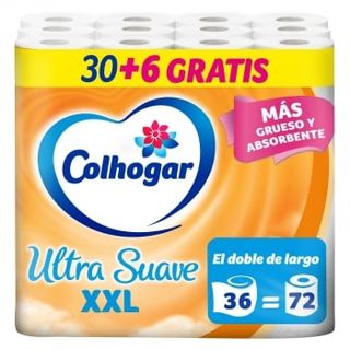 Papel Higiénico Ultra Suave Xxl Colhogar 30 Rollos.