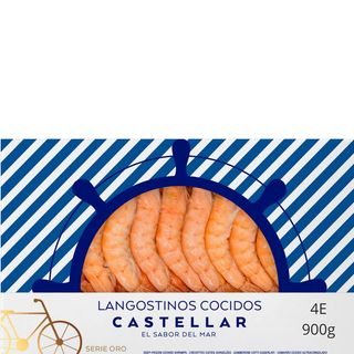 CASTELLAR Langostino Cocido 55/65 Piezas Congelado 900 G