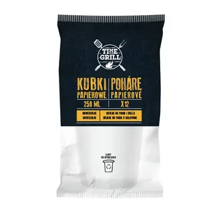 Czas Na Grill Kubki papierowe 250 ml 12 szt.