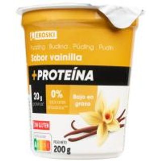 Pudding +Proteína Sabor Vainilla Eroski, Tarrina 200 G (24995847)