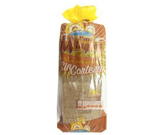 Pan de Molde Integral sin Corteza Milagros 450 Gramos.