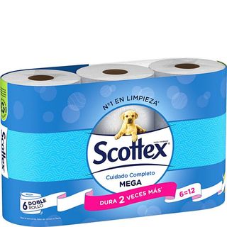SCOTTEX Papel Higiénico Mega 6 Rollos