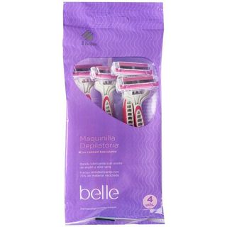Maquinilla de depilación basculante 3 hojas BELLE, pack 4 uds (26400291)