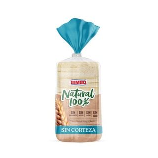 Pan De Molde Bimbo Natural 100% Sin Corteza 450 G