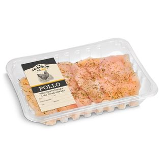 Filetes De Pechuga De Pollo A Las Finas Hierbas Selección De Dia Bandeja 600 G Aprox.
