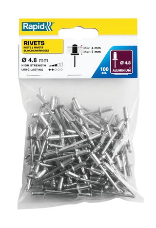 Rebites 4.8X10Mm. Alu Bolsa 100 (80159585)