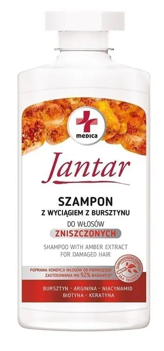 Jantar Med szampon z wyciągiem z bursztynu do włosów zniszczonych 3