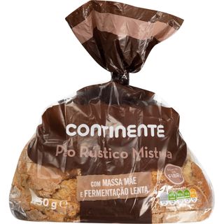 Pão Rústico Mistura Massa Mãe Fatiado Continente (emb. 450 gr)