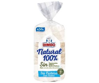 Pan de Molde Blanco sin Corteza 100 % Natural Bimbo 450 G.