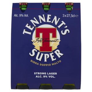 TENNENTS SUPER Birra strong lager doppio malto bottiglia 3x275cl