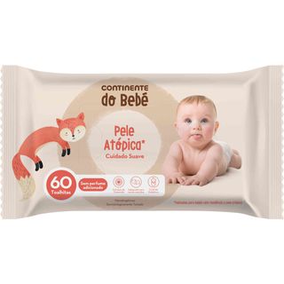 Toalhitas Bebé Pele Atópica Continente do Bebé (emb. 60 un)