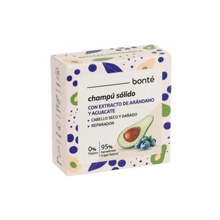Champu Solido Con Extracto De Arandano Y Aguacate Bonte 50 Gr (287366)