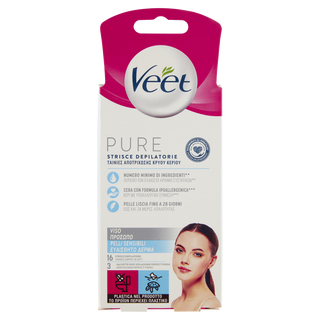 Veet Pure Strisce Depilatorie Viso 16 Pezzi - 000303255