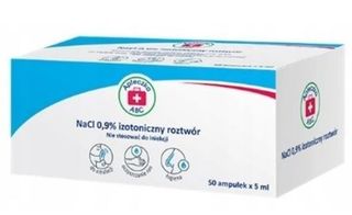 Apteczka ABC NaCL 0,9% izotoniczny roztwór 50 amp. x 5 ml