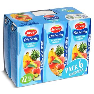 Bebida De Zumo 10 Frutas Sin Azúcares Añadidos Juver Disfruta Brik 6 X 200 Ml