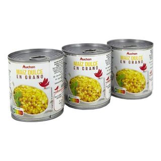 MILHO DOCE AUCHAN EM GRÃO 3X150(140)G