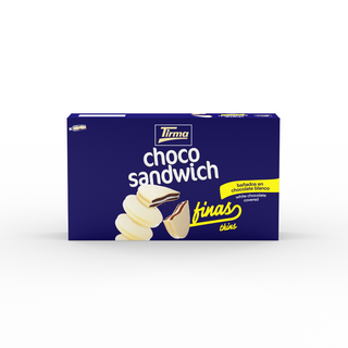 Galleta Tirma chocosandwich finas bañadas en chocolate blanco 218gr