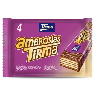 Ambrosías Recubiertas De Chocolate Con Leche Tirma Bolsa 86 G