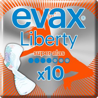 Pensos Higiénicos Liberty Super com Abas Evax (emb. 10 un)