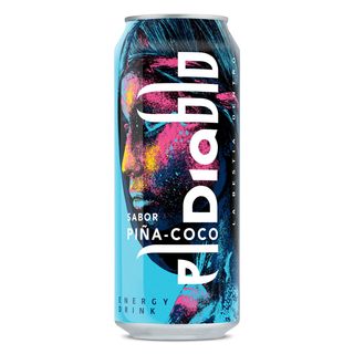 Bebida Energética Sabor Piña Y Coco El Diablo De Dia Lata 50 Cl.