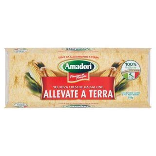 Amadori 10 Uova Fresche Da Galline Allevate A Terra 580 G