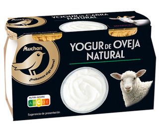 Yogur Natural de Leche de Oveja Alcampo Gourmet 2 X 115 G.