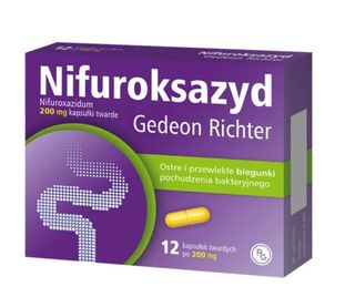 Nifuroksazyd Gedeon Richter 200 mg 12 kapsułek