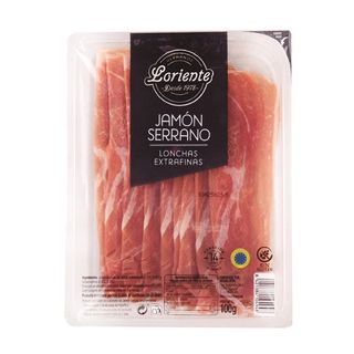 Jamón Serrano Lonchas Extrafinas Hermanos Loriente 100 Gr