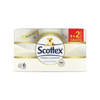 Papel Higiénico Dermocuidado 6 Rollos Scottex (274264)