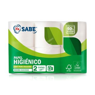IFA SABE Papel Higiénico 2 Capas, Pk-12