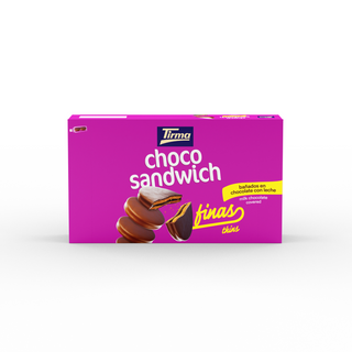 Galleta Tirma chocosandwich finas bañadas en chocolate con leche 218gr