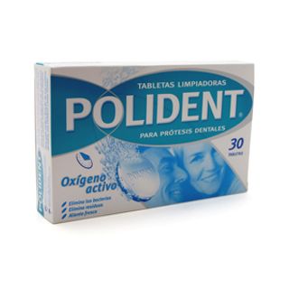 Pastillas Limpiadoras Oxígeno Activo 30 Uds. Polident (5601385503749)