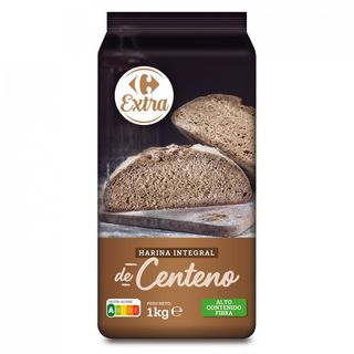 Harina Integral De Centeno Carrefour 1 Kg.