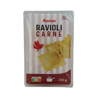 Raviolis Frescos Al Huevo Rellenos de Carne Producto Alcampo 250 G.