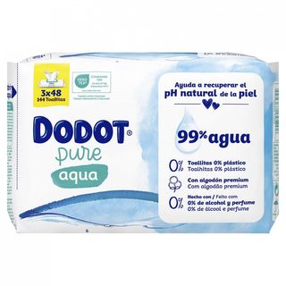Toallitas Aqua Pure Plastic Free Dodot 3 X 48 Uds.