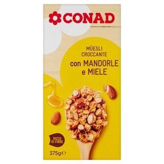 CONAD Müesli Croccante con Mandorle e Miele 375 g - 8003170090071