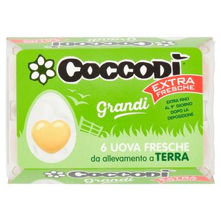 Coccodì Grandi Extra Fresche 6 Uova Fresche da allevamento a Terra