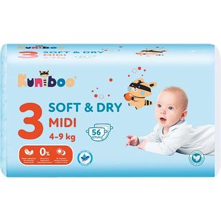 Kuniboo Basic Soft&Dry Rozmiar 3 Midi 56 szt.
