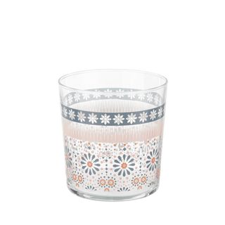 Bicchiere acqua in vetro - Fireworks arancione