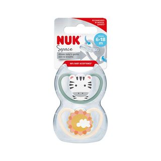 Chupete Silicona 6-18M Space Zebra L2 Nuk N203431 (4008600427537)